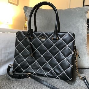 Like new black quilted Kate Spade shoulder bag!